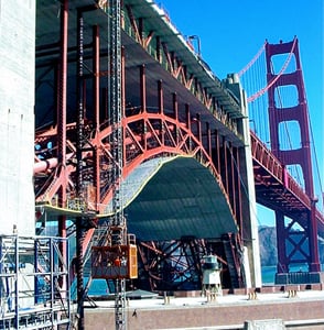 Golden Gate Bridge, San Francisco, California Construction Hoist
