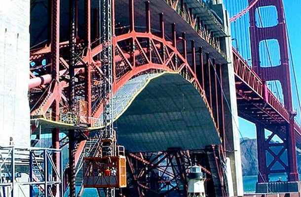 Golden Gate Bridge, San Francisco, California Construction Elevator